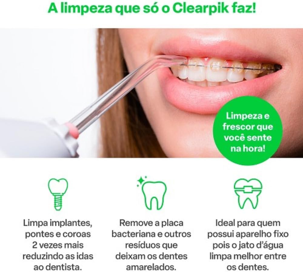 Irrigador Oral Clearpik Portable 200ml Recarregável Multi Saúde - HC036: imagem adicional