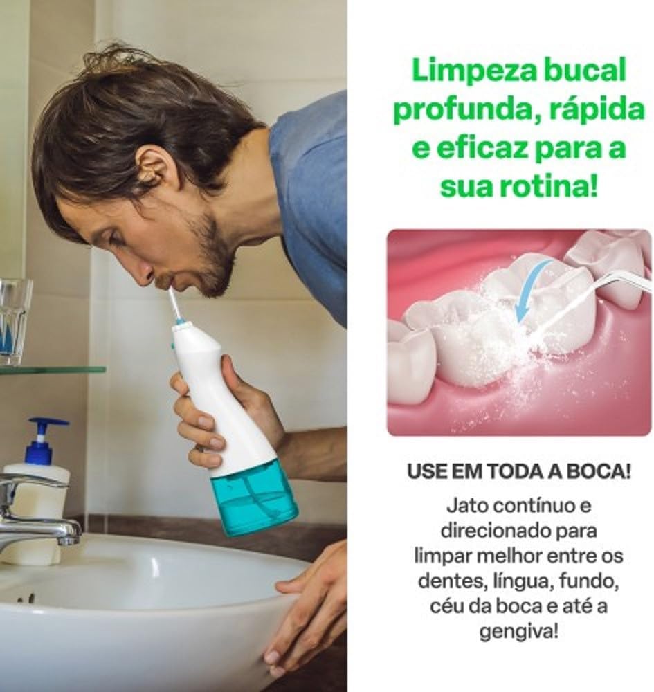 Irrigador Oral Clearpik Portable 200ml Recarregável Multi Saúde - HC036: imagem adicional