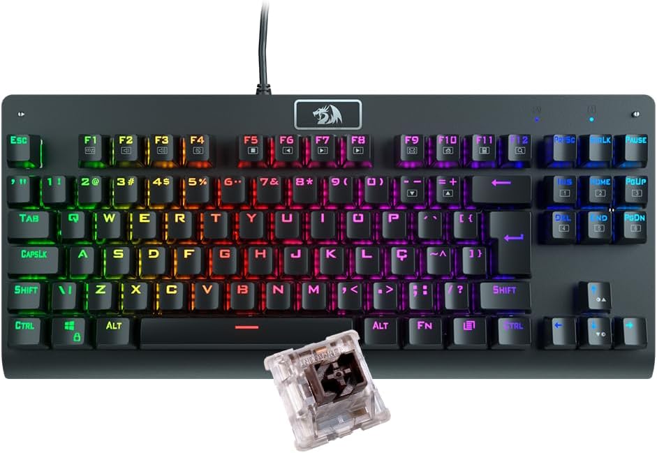 Teclado Mecânico Gamer Redragon Dark Avenger K568-2 Rgb Switch Brown Com Fio: imagem adicional
