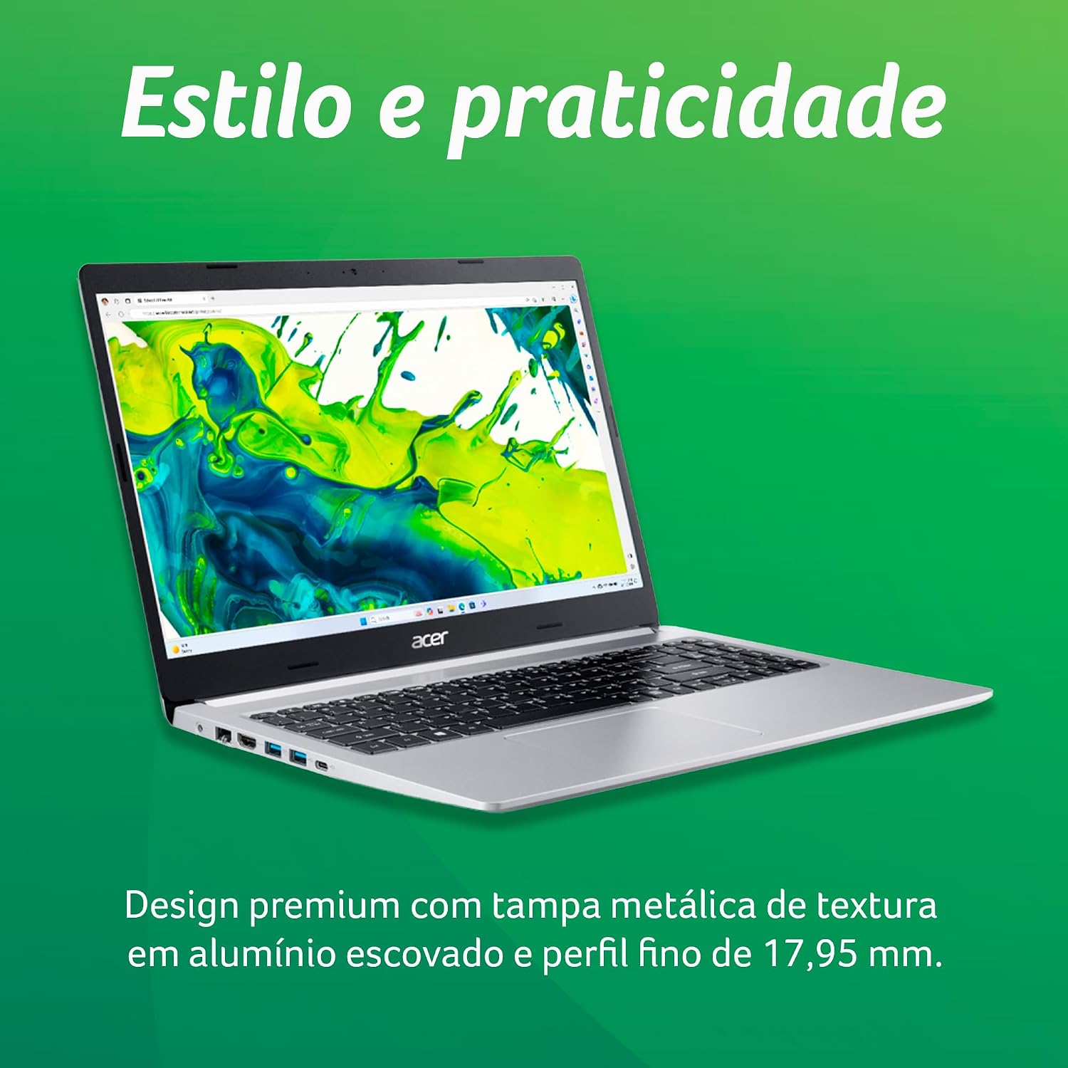 Acer Aspire 5 Notebook 15.6" AMD Ryzen 5 512GB SSD 16GB: imagem adicional