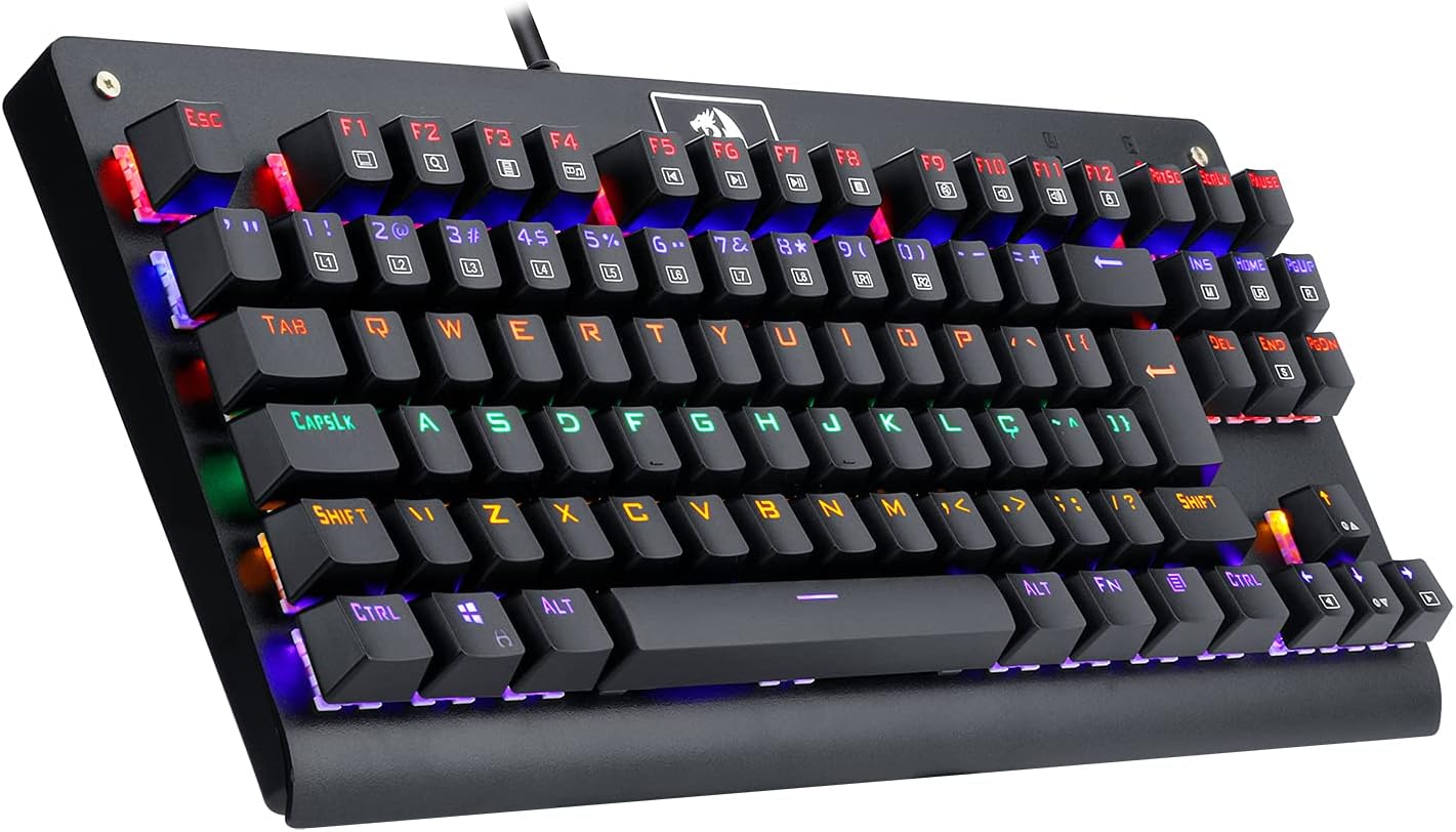 Teclado Mecânico Redragon Dark Avenger Preto Iluminação Rainbow Switch Marrom USB-A K568R: imagem adicional