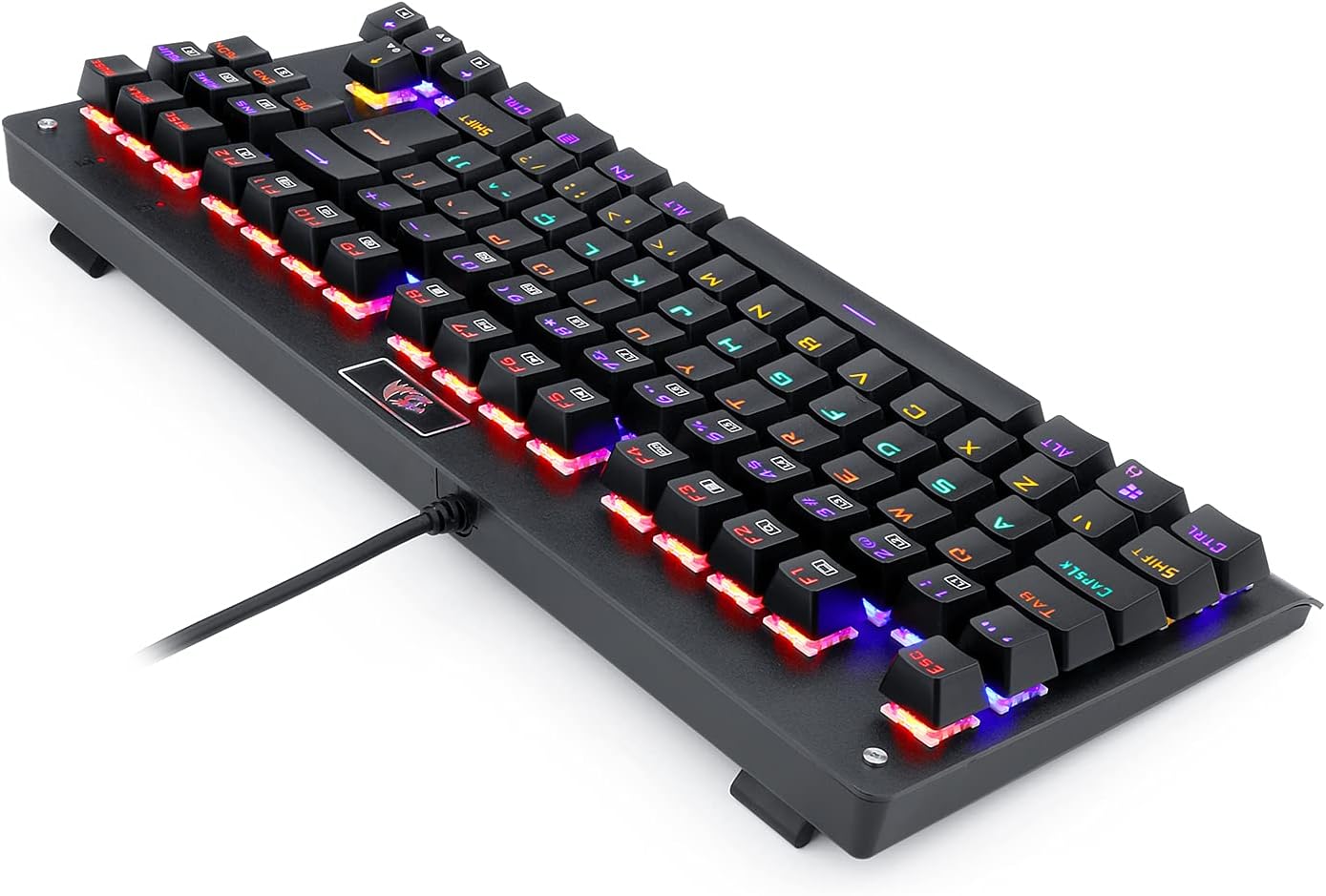 Teclado Mecânico Redragon Dark Avenger Preto Iluminação Rainbow Switch Marrom USB-A K568R: imagem adicional