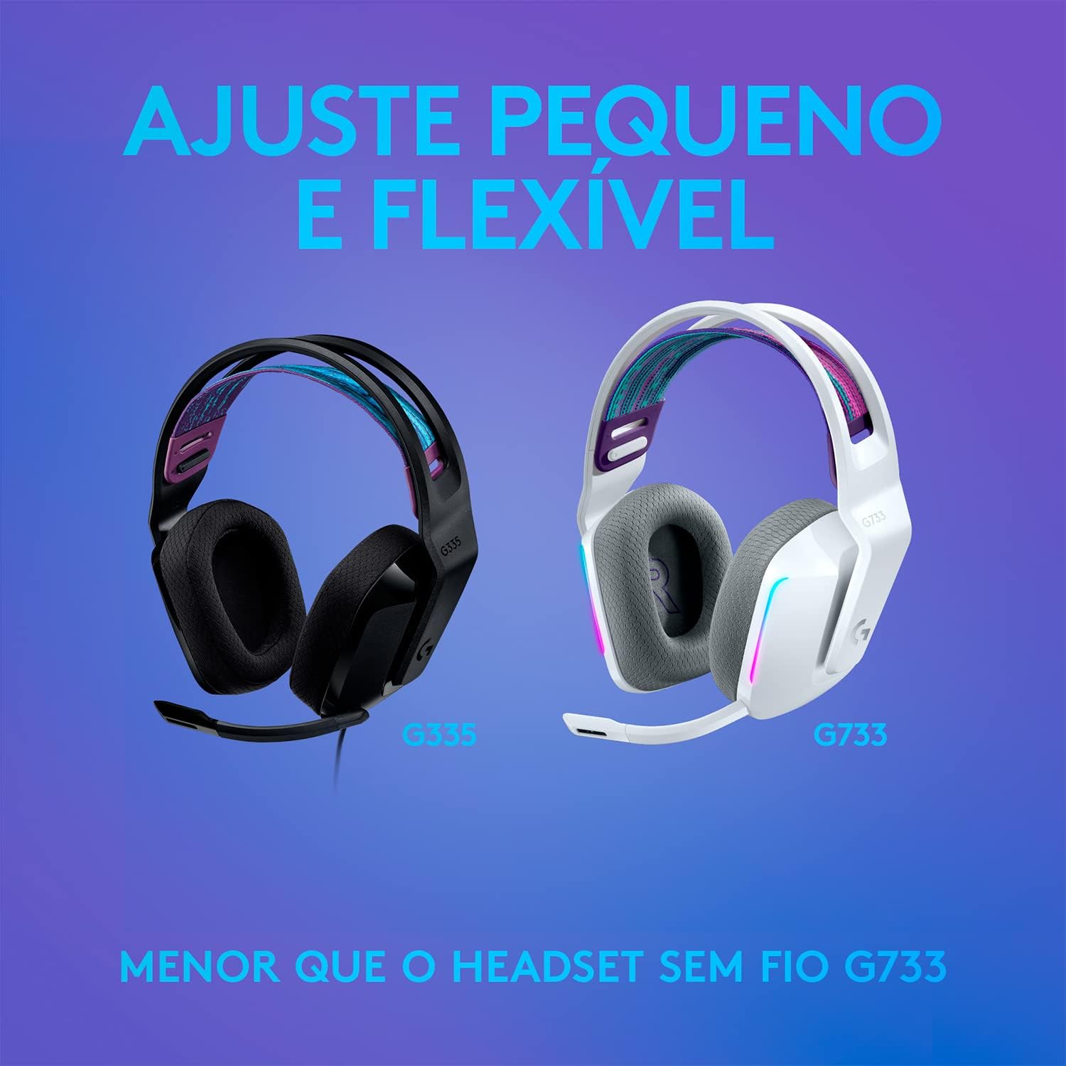 Headset Gamer Logitech G335 com Almofadas com Espuma de Memória, Design Leve e Conexão 3,5mm para PC, PlayStation, Xbox, Nintendo Switch e Mobile - Preto: imagem adicional