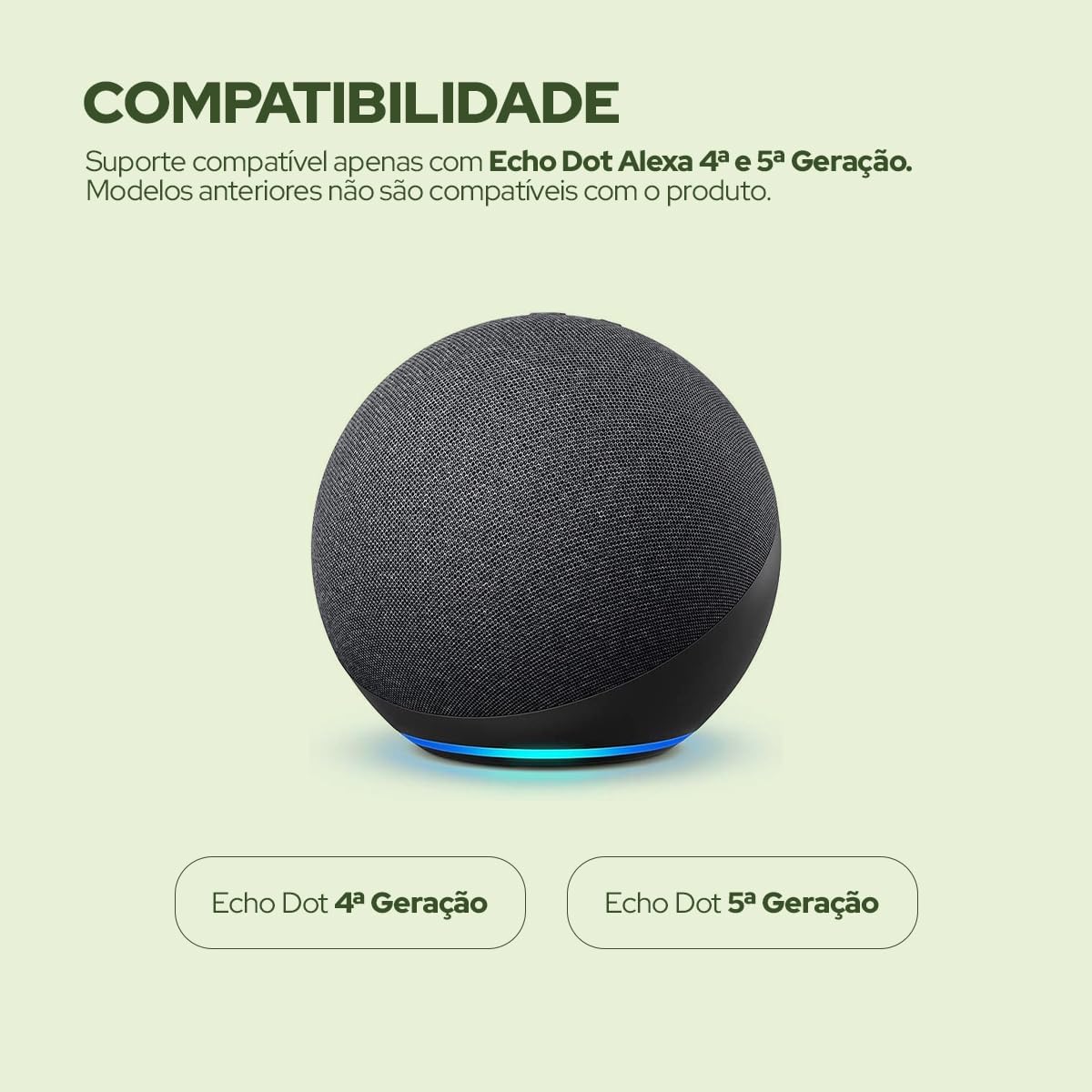 WB Suporte de tomada para Smart Speaker Alexa Echo Dot Amazon 5 e 4 Geração Branco: imagem adicional