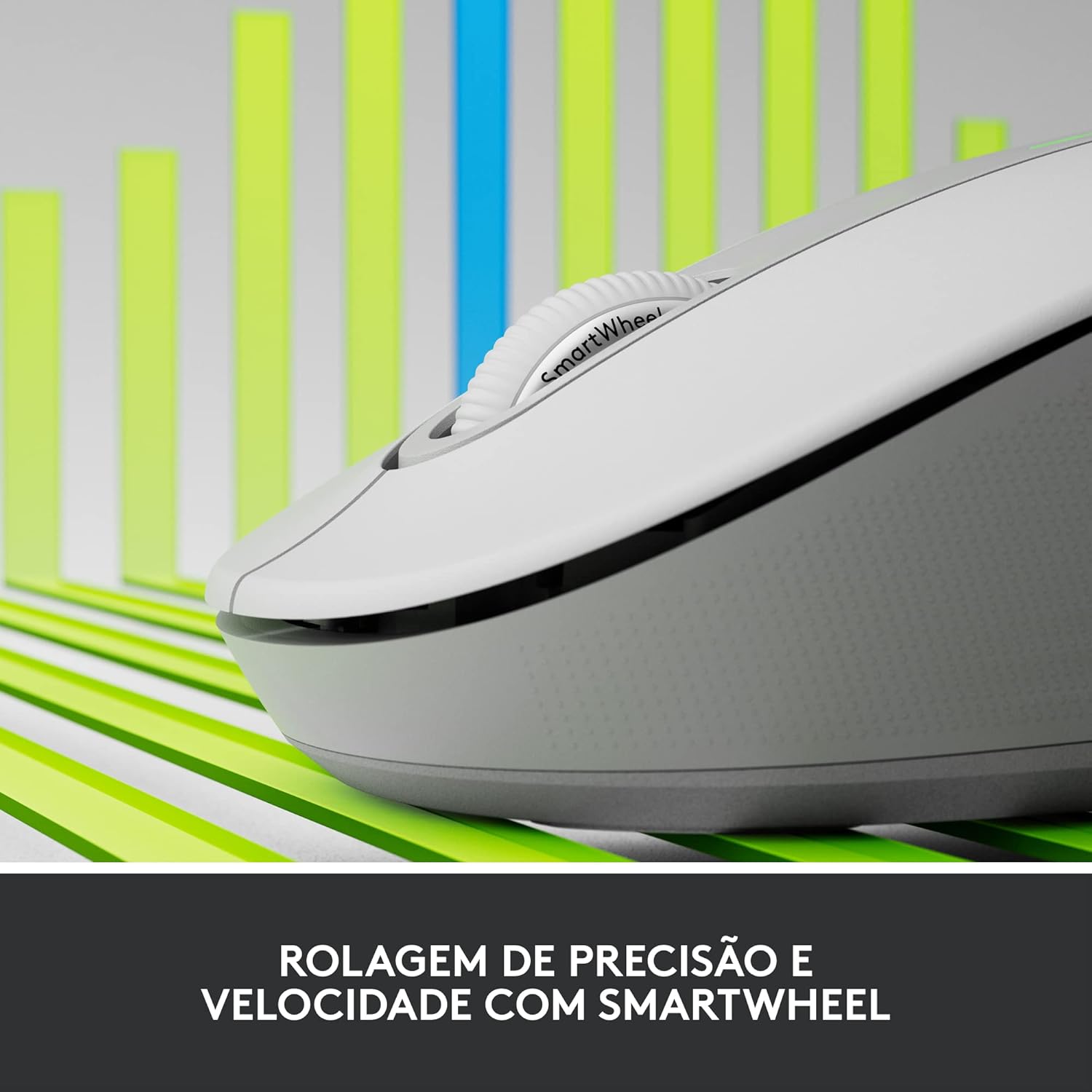 Mouse Sem Fio Logitech Signature M650 L com Design de Tamanho Padrão, Clique Silencioso, Botões Laterais Personalizáveis, Conexão USB e Bluetooth - Branco: imagem adicional