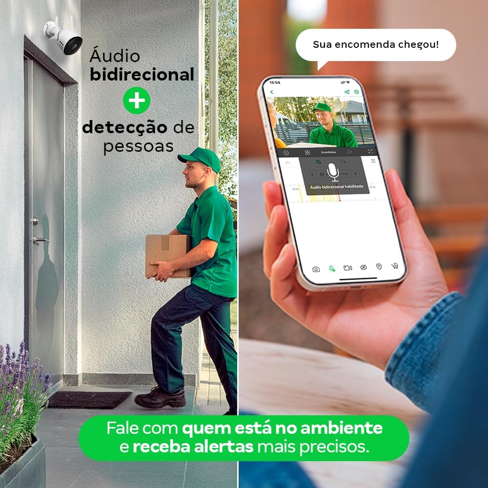 Câmera Inteligente Compatível com Alexa Wi-Fi Full HD iM5 SC Branco Intelbras: imagem adicional