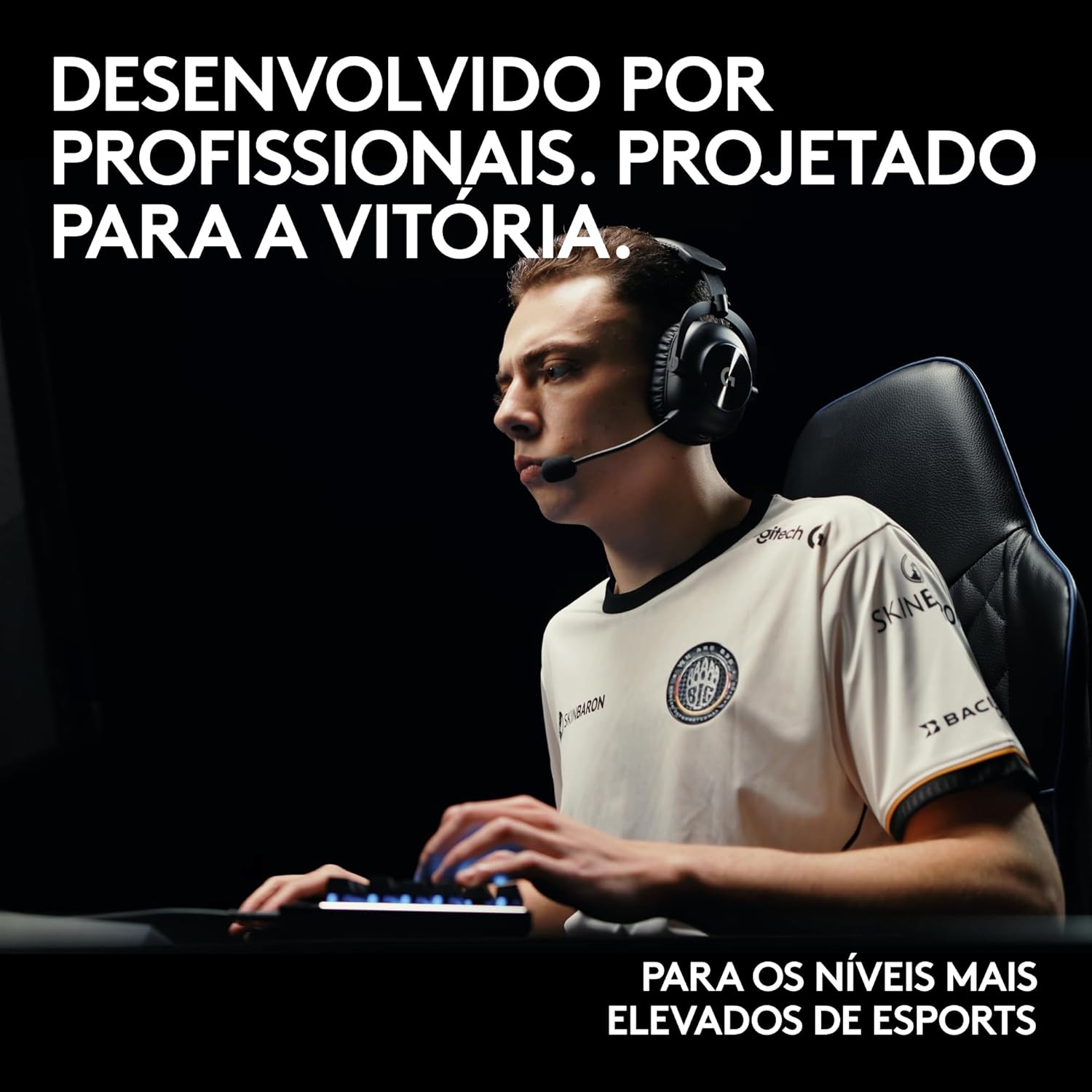 Headset Gamer Sem Fio Logitech G PRO X 2 LIGHTSPEED Com Microfone Removível, Drivers de Grafeno 50mm, Conexão Bluetooth, USB e 3,5 mm, Compatível com PC, PS5, PS4, Switch - Preto