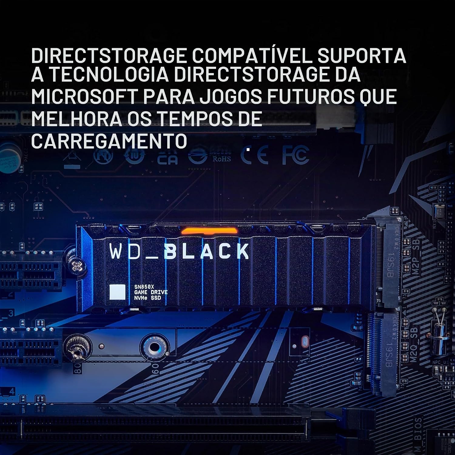WD_BLACK, SSD SN850x 1TB NVMe M.2 2280 (Leitura até 7300MB/s e Gravação até 6300MB/s) - Com dissipador: imagem adicional