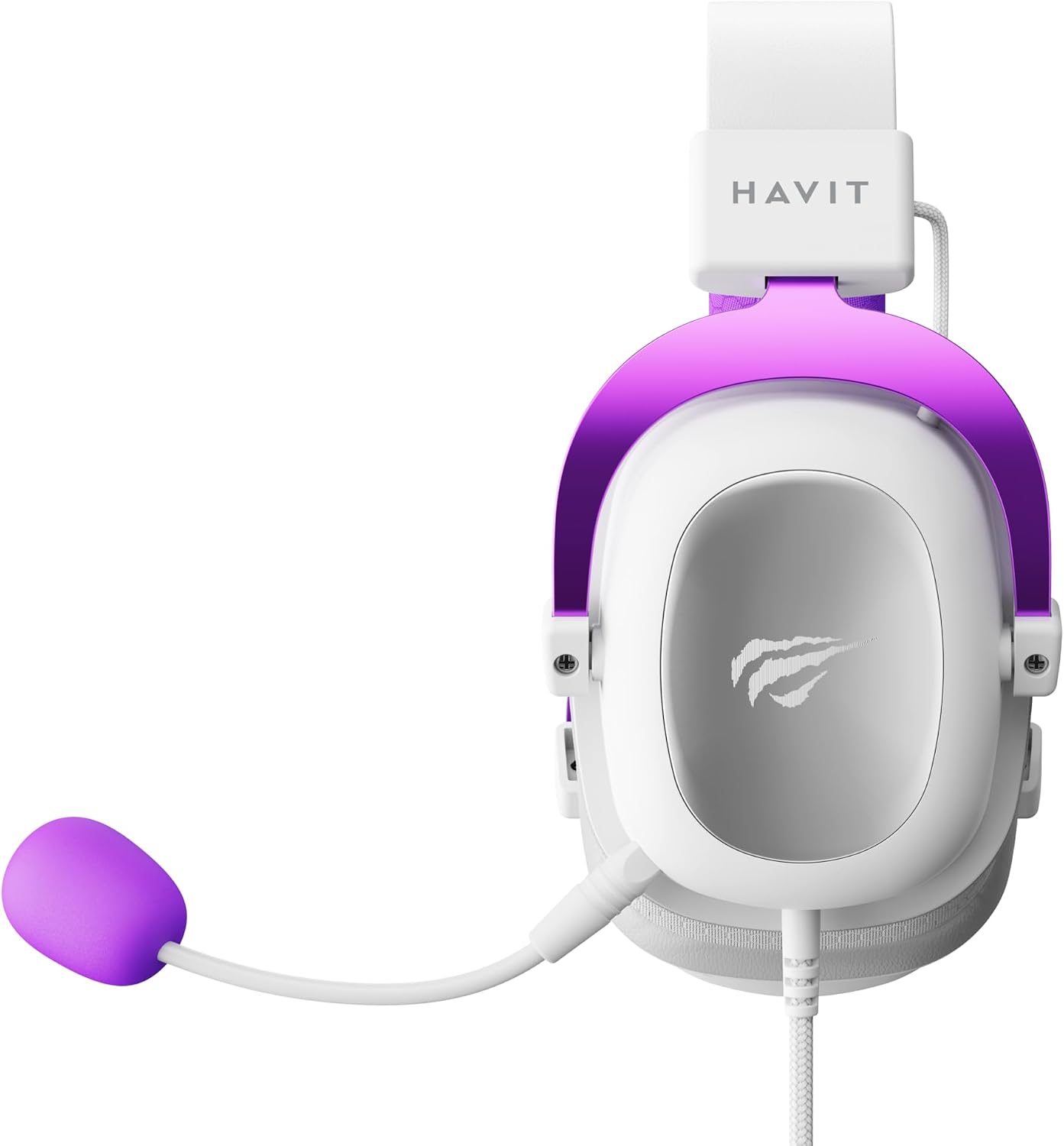 Fone de Ouvido Gamer Havit H2002d, Roxo e Branco: imagem adicional