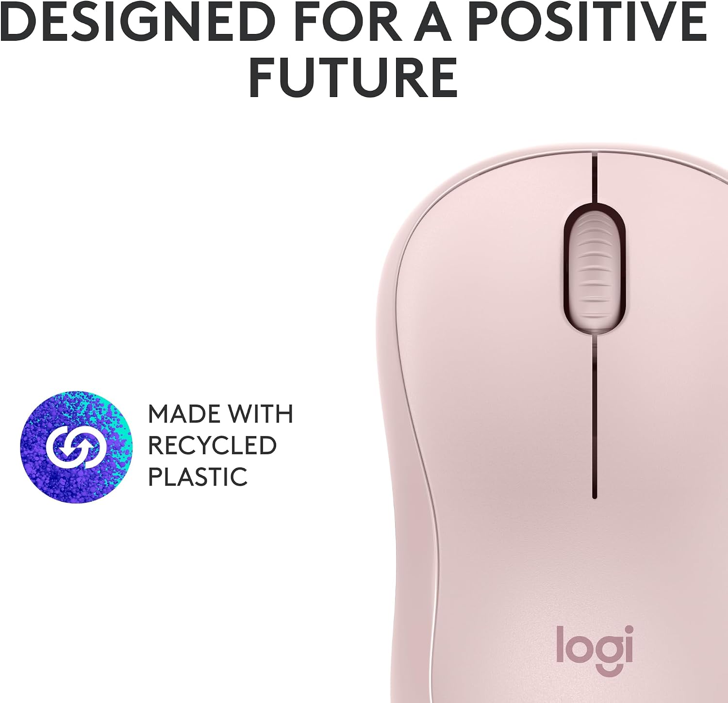 Mouse Sem Fio Logitech M240 com Conexão Bluetooth, Clique Silencioso, Design Ambidestro Compacto, Bateria de 18 Meses, Compatível com Windows, macOS, ChromeOS - Rosa: imagem adicional