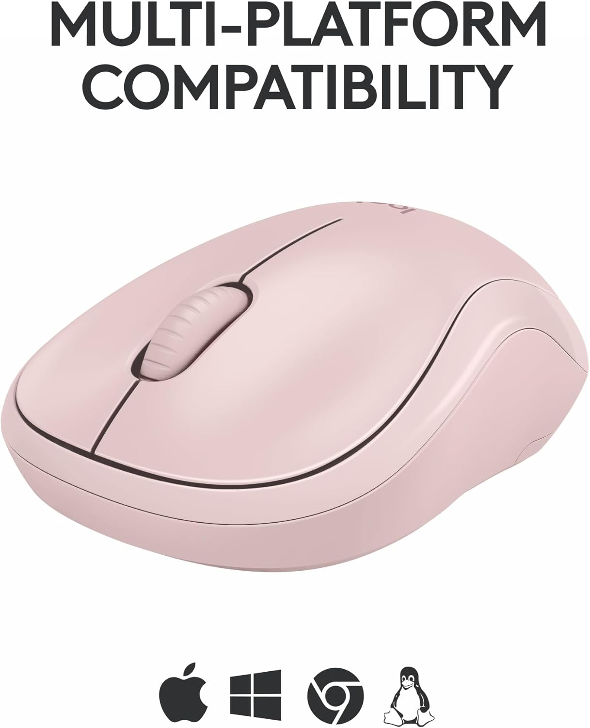 Mouse Sem Fio Logitech M240 com Conexão Bluetooth, Clique Silencioso, Design Ambidestro Compacto, Bateria de 18 Meses, Compatível com Windows, macOS, ChromeOS - Rosa: imagem adicional