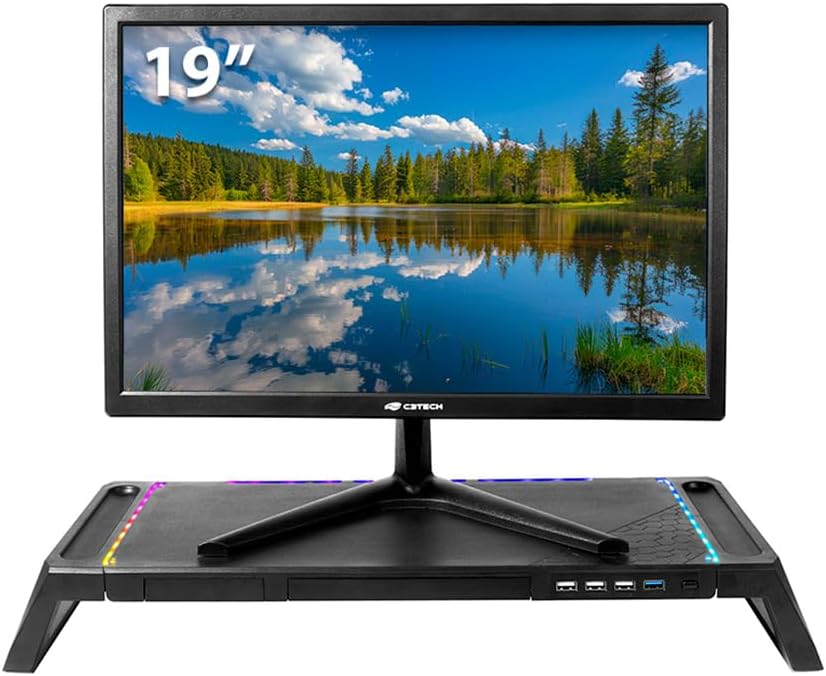 Monitor C3Tech MR-19 LED 19" HD VESA HDMI VGA Antirreflexo: imagem adicional