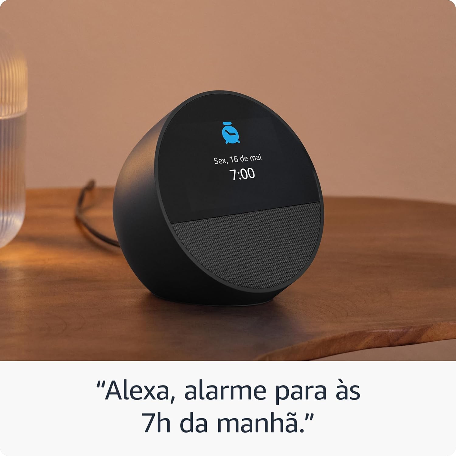 Echo Spot com Alexa (Geração mais recente) | Despertador inteligente com som vibrante | Cor Branca, com Acesso Antecipado à Alexa+: imagem adicional