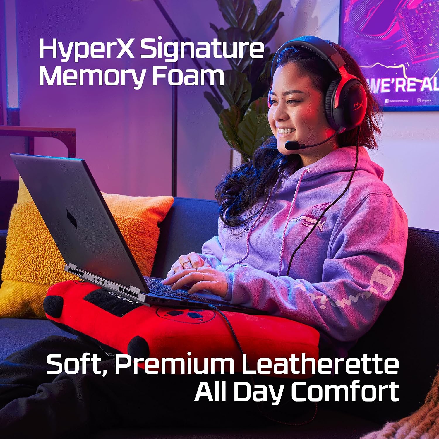 Headset Gamer HyperX Cloud III – Compatível com PC, PS5, Xbox Series X|S, Drivers Angulados de 53mm, Áudio DTS, Microfone de 10 mm, USB-C, USB-A, Fio de 3,5 mm, Vermelho e Preto (727A9AA): imagem adicional