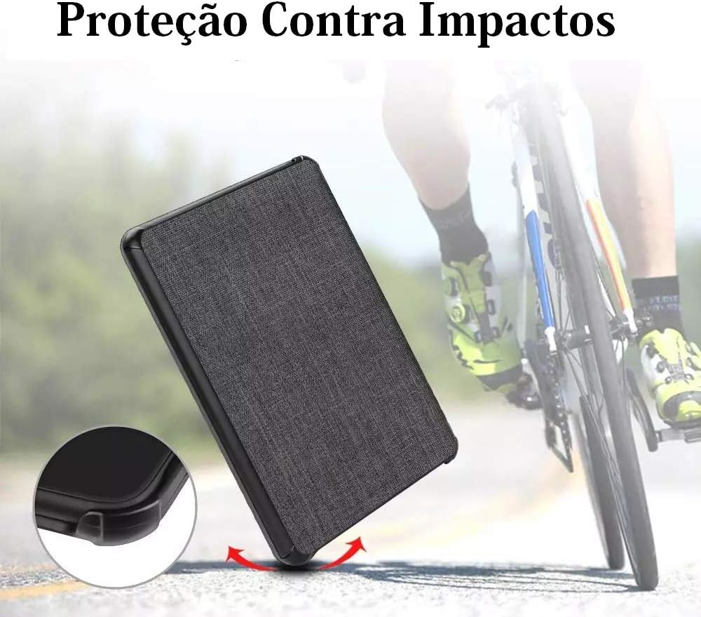 Capa + Caneta Novo Kindle 11ª Geração 2024 e 2022 (RS23CV e C2V2L3) - Rígida Com Alça - Sistema de Hibernação - Fechamento Magnético 6 Polegadas: imagem adicional