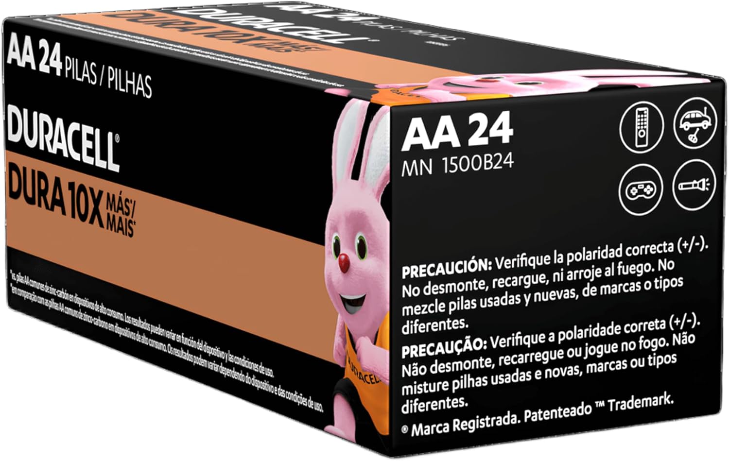 Duracell Pilhas Alcalinas AA Pequena Pack 24 Unidades – Dura até 10x Mais – Ideal para Controle de Videogame e Brinquedos: imagem adicional