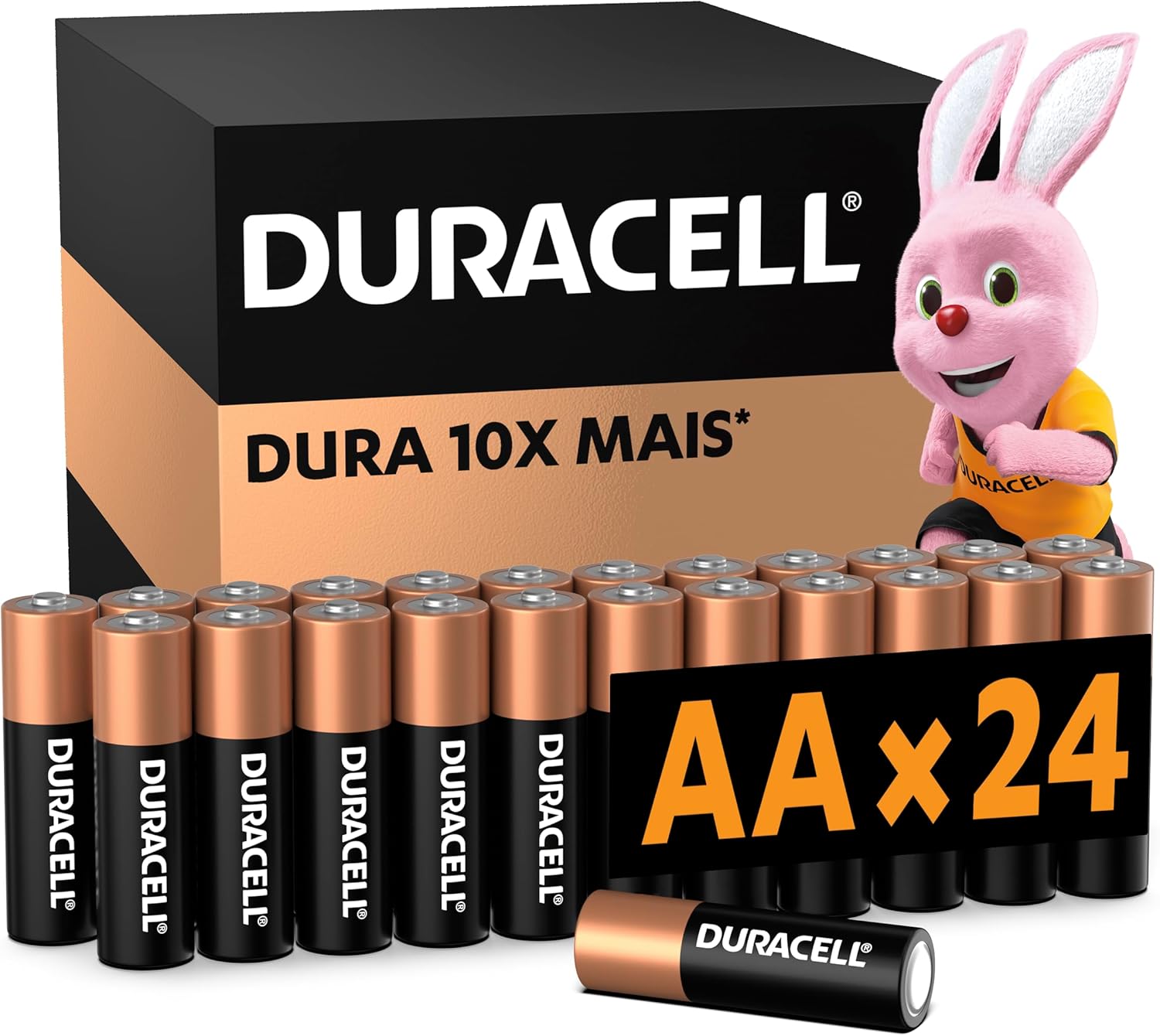 Duracell Pilhas Alcalinas AA Pequena Pack 24 Unidades – Dura até 10x Mais – Ideal para Controle de Videogame e Brinquedos: imagem adicional