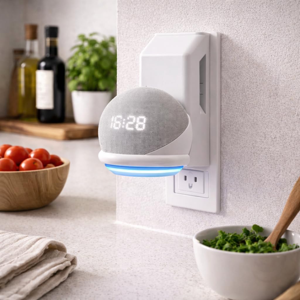 Sculpy Suporte de Tomada Parede Stand para Amazon Alexa Echo Dot 5 Geração: imagem principal