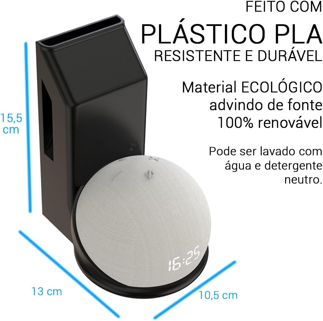 Sculpy Suporte de Tomada Parede Stand para Amazon Alexa Echo Dot 5 Geração: imagem adicional