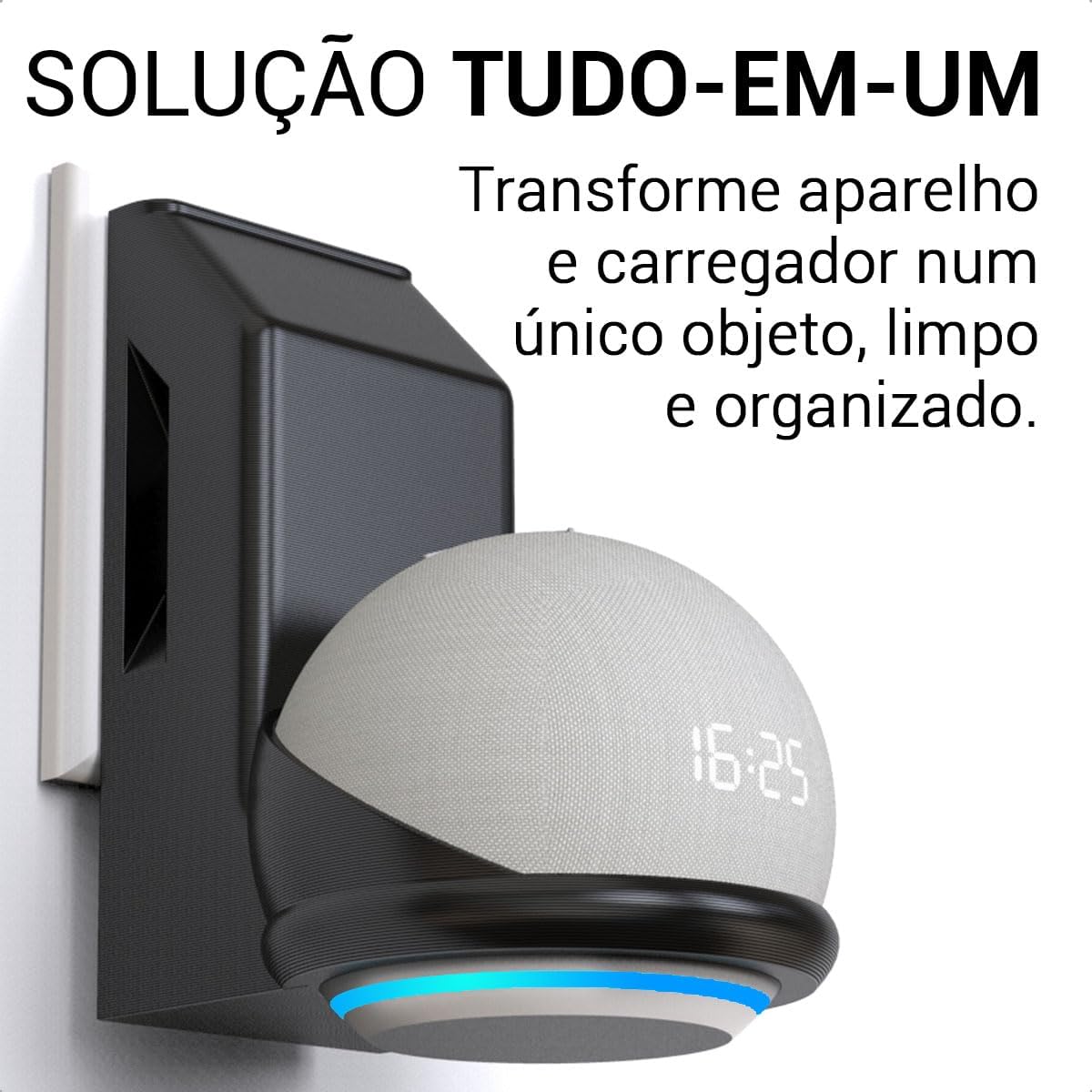 Sculpy Suporte de Tomada Parede Stand para Amazon Alexa Echo Dot 5 Geração: imagem adicional
