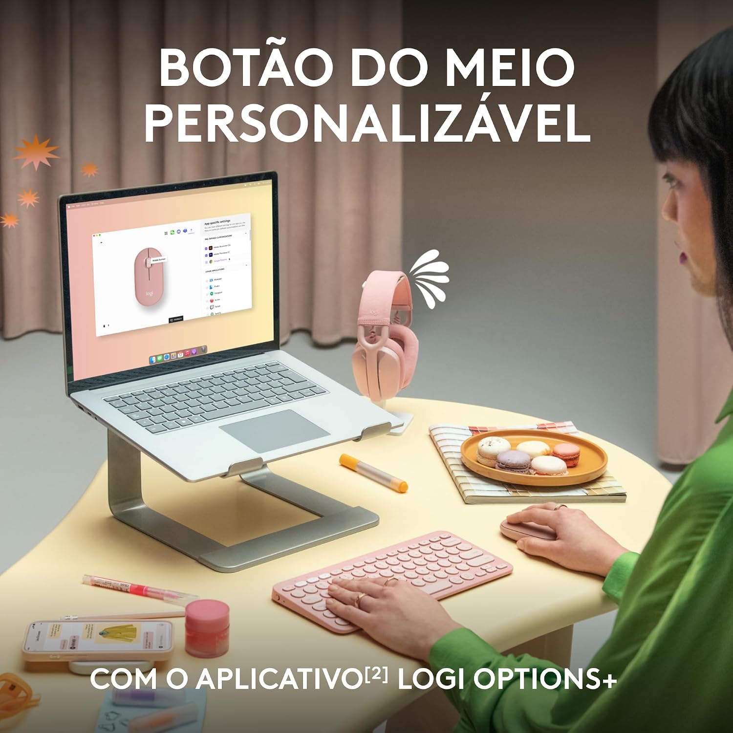 Mouse sem fio Logitech Pebble 2 M350s com Clique Silencioso, Design Slim Ambidestro, Conexão Bluetooth e Pilha Inclusa - Grafite: imagem adicional