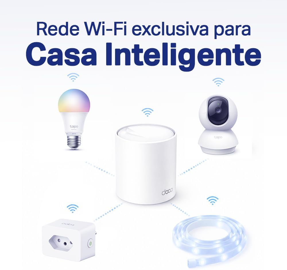 TP-Link Deco X10 (3 un.) Sistema Mesh Wi-Fi 6 para casa toda Dual Band AX1500, cobre até 520 m², 120 dispositivos, 2 portas gigabit, instalação por app Deco, Mesh com IA, Controle Parental: imagem adicional
