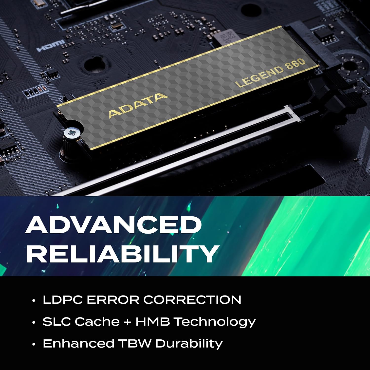 ADATA Legend 860 SSD NVMe M.2 2280 500GB, PCIe Gen4, Leitura 5000MB/s, Gravação 5MB/s: imagem adicional
