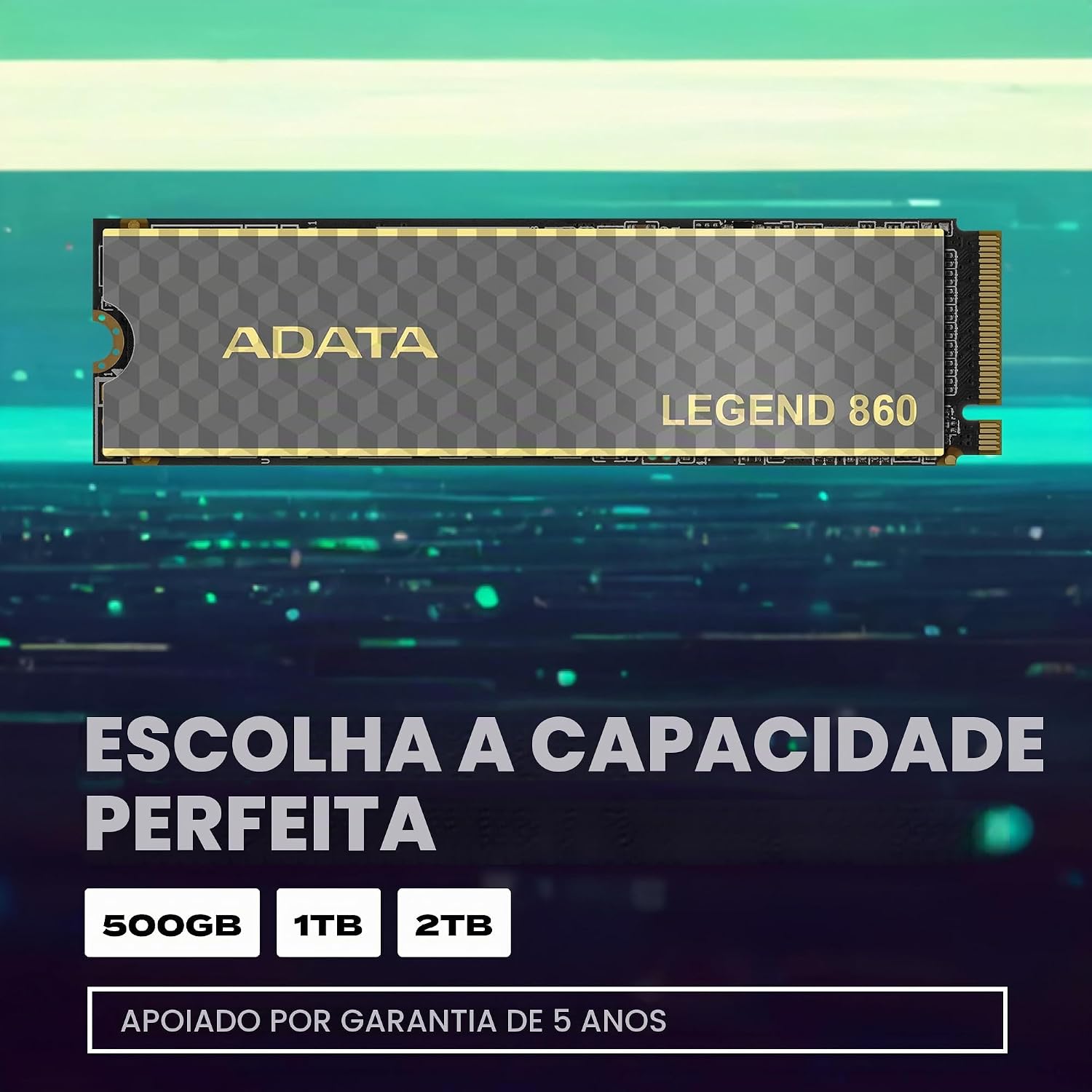 ADATA Legend 860 SSD NVMe M.2 2280 500GB, PCIe Gen4, Leitura 5000MB/s, Gravação 5MB/s: imagem adicional