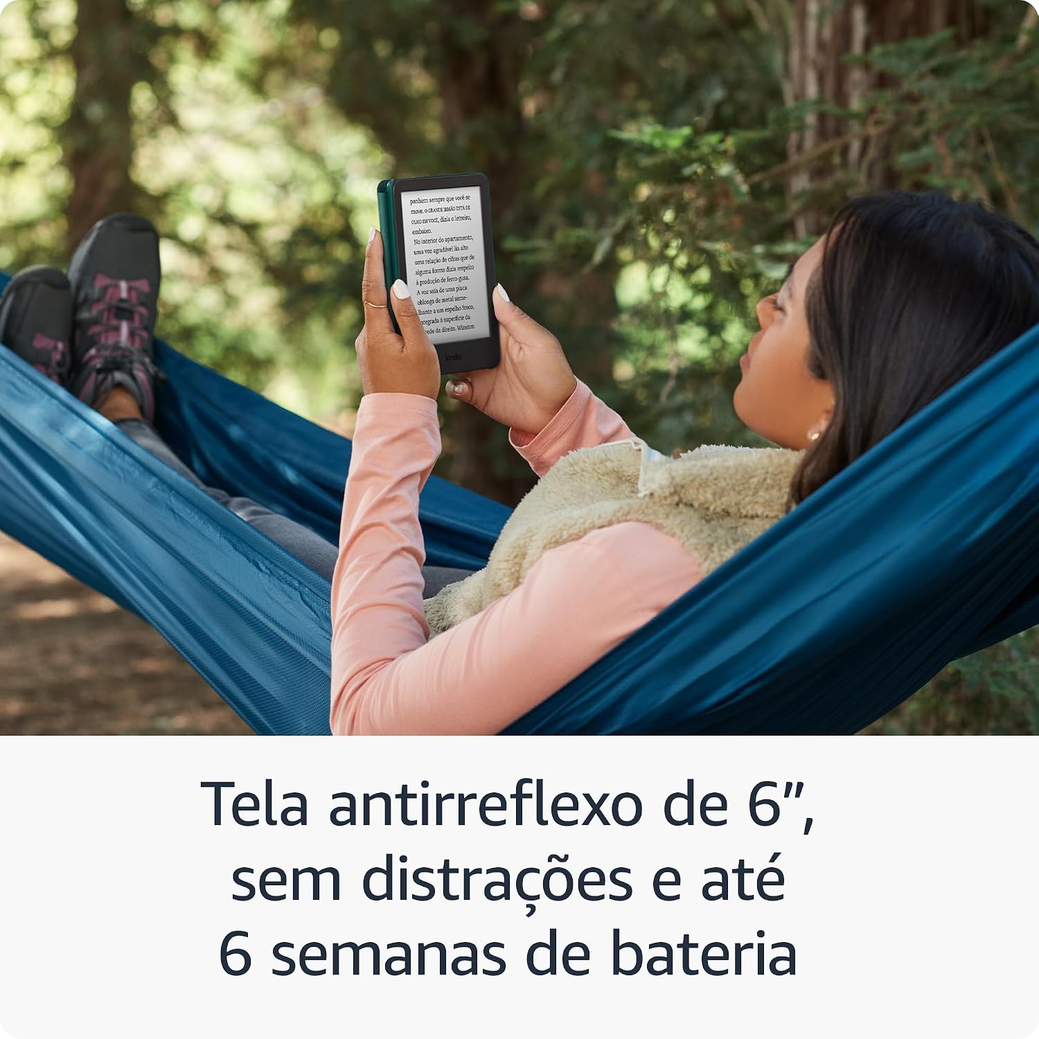 Kindle 16 GB (modelo 2024) - Leve e compacto, com tela antirreflexo, trocas de página rápidas, luz frontal ajustável e bateria de longa duração - Cor Verde: imagem adicional