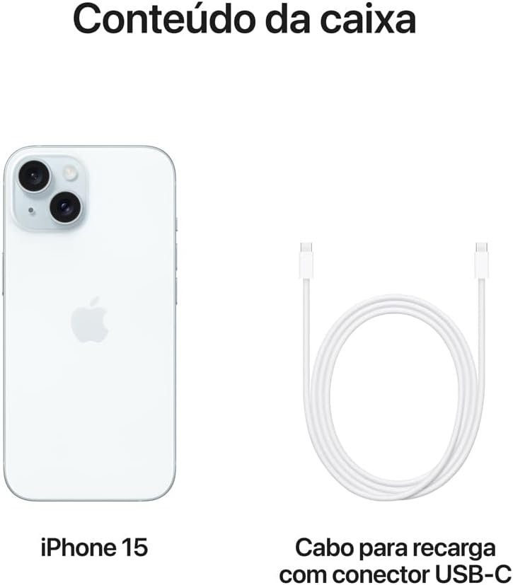 Apple iPhone 15 (256 GB) — Azul: imagem adicional