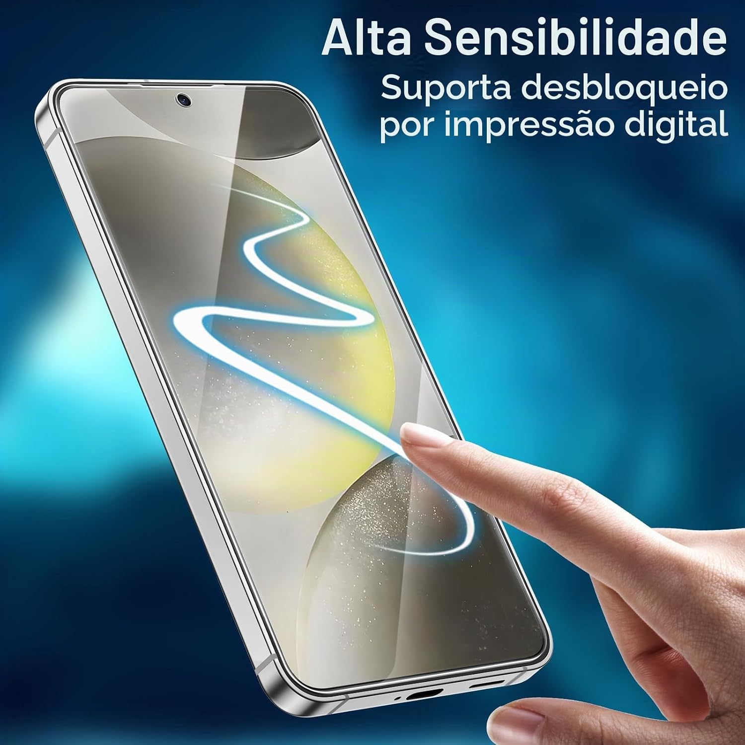 JETech Protetor de Tela para Samsung Galaxy S24, 3 Unidades: imagem adicional
