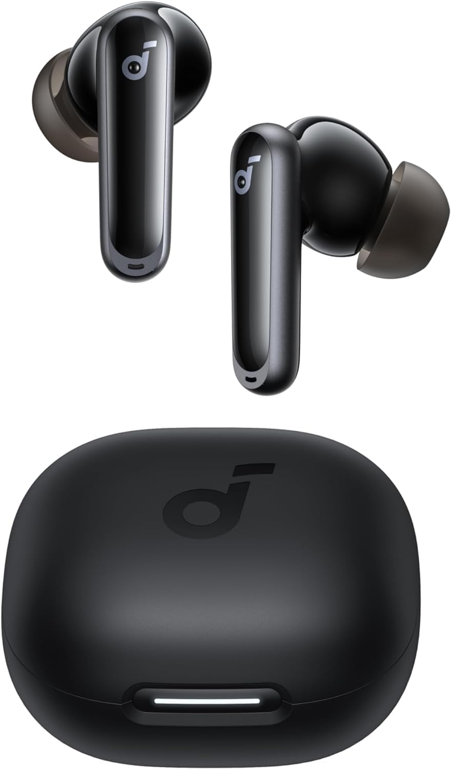 soundcore P40i da Anker, Fone de Ouvido Bluetooth 5.3, Cancelamento de Ruído Adaptativo, Graves Poderosos, Estojo com Suporte, 60H de Reprodução, Resistência à Água, IPX5, Carregamento Sem Fio, Preto