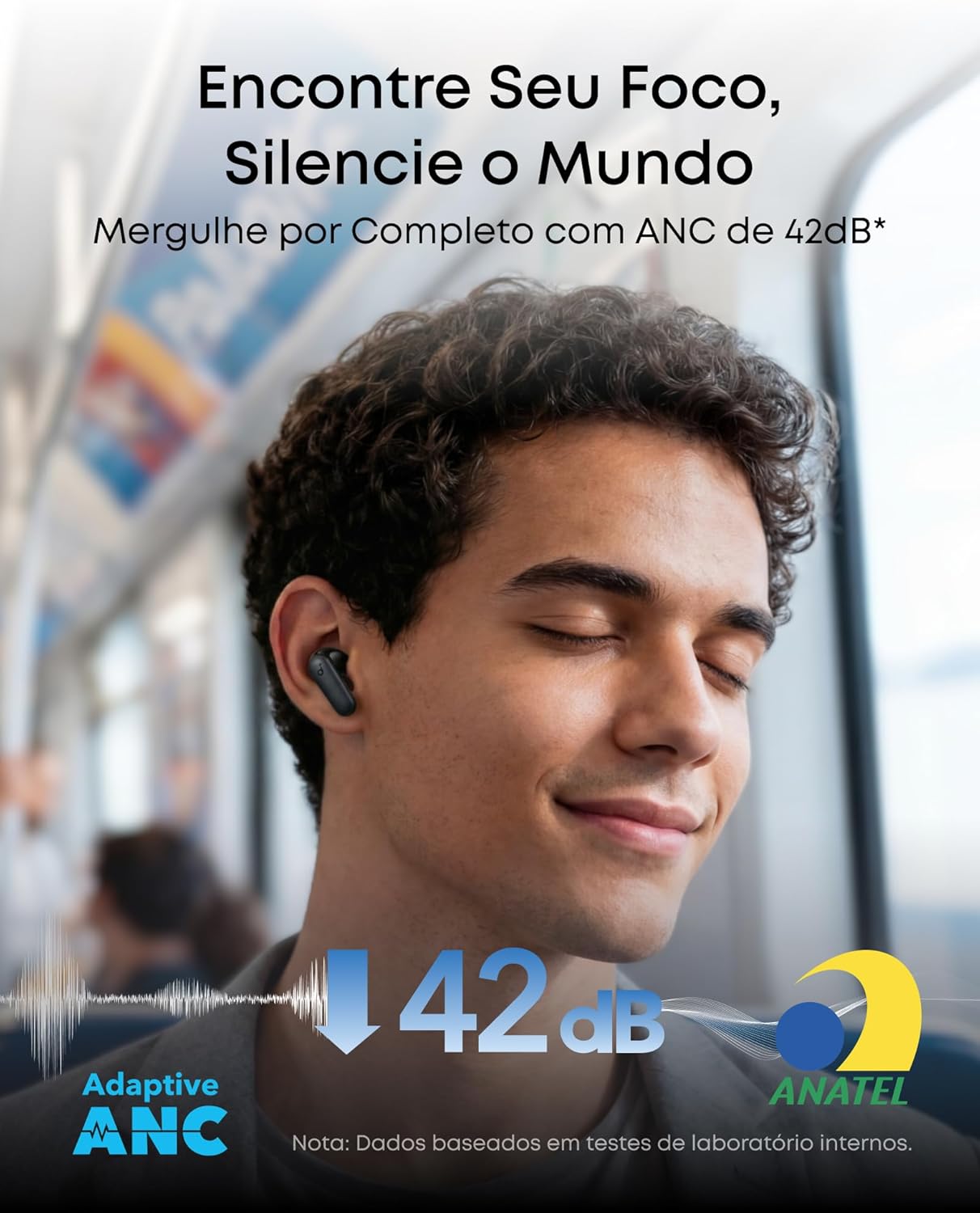 soundcore P30i da Anker, Fone de Ouvido Bluetooth 5.4 com Cancelamento de Ruído Adaptativo, Graves Poderosos, 45H de Reprodução, Estojo 2-em-1 com Suporte para Celular, IP54, Fone sem fio TWS, Preto | Cancelamento de Ruído Adaptativo, Graves Poderosos, Estojo 2-em-1 Suporte para Celular, IP54, Fone Sem Fio: imagem adicional