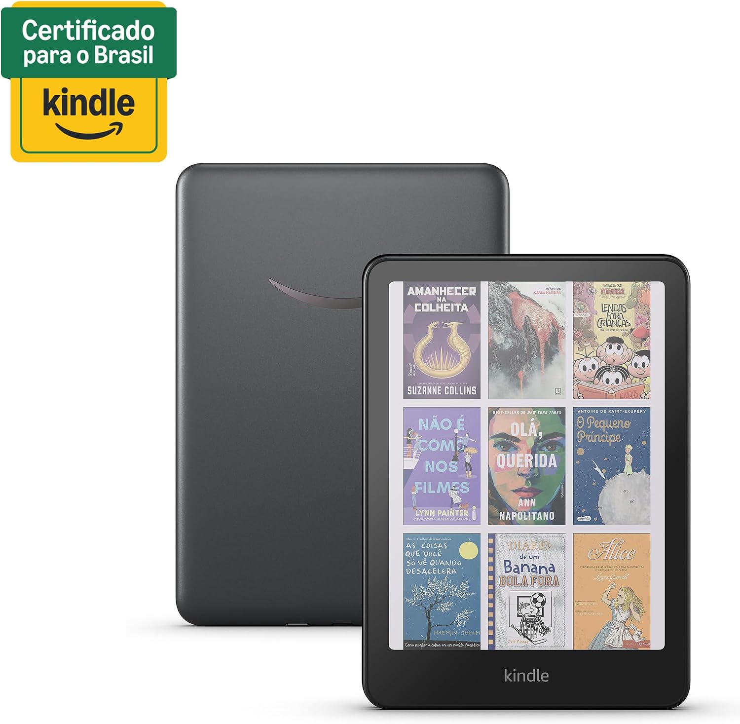 Apresentamos o Kindle Colorsoft Signature Edition (32 GB) - Com tela colorida, luz frontal autoadaptável, carregamento sem fio e bateria que dura semanas - Cor Preta Metálica: imagem adicional