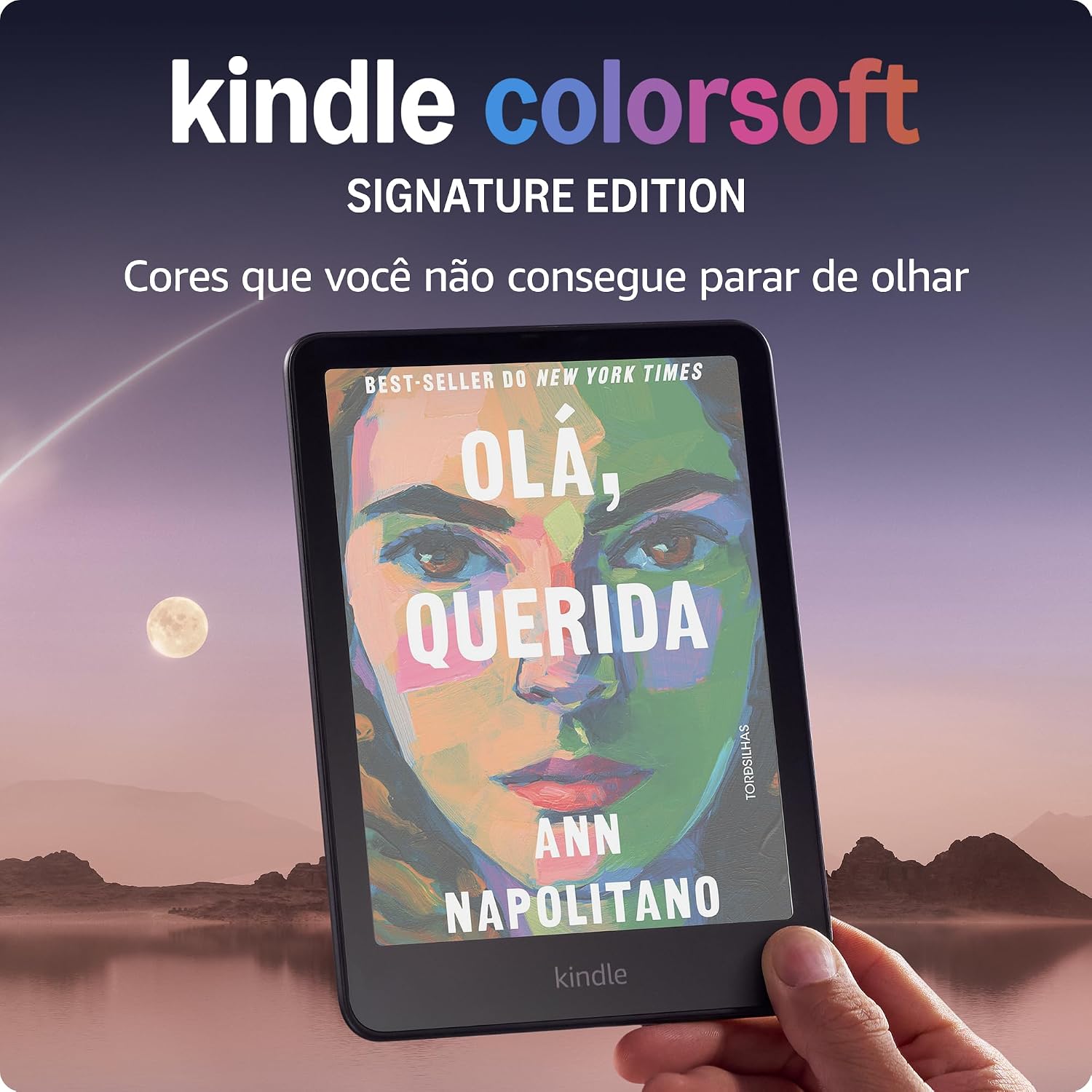 Apresentamos o Kindle Colorsoft Signature Edition (32 GB) - Com tela colorida, luz frontal autoadaptável, carregamento sem fio e bateria que dura semanas - Cor Preta Metálica: imagem adicional