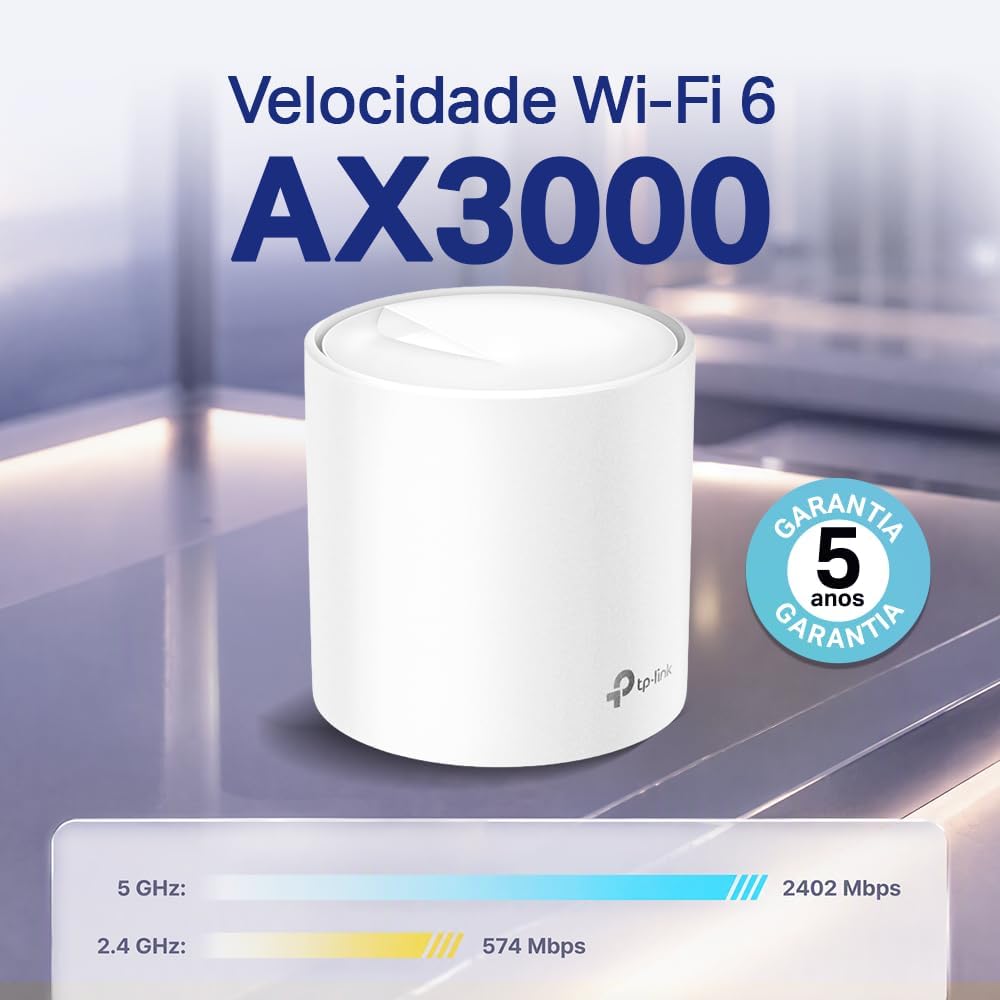 TP-Link Deco X50 (2 un.) Roteador Mesh Wi-Fi 6 AX3000 Dual Band, Cobertura de até 400 m², Conexão para até 150 Dispositivos, 3 Portas Gigabit por Unidade e Mesh Gerenciado por IA: imagem adicional