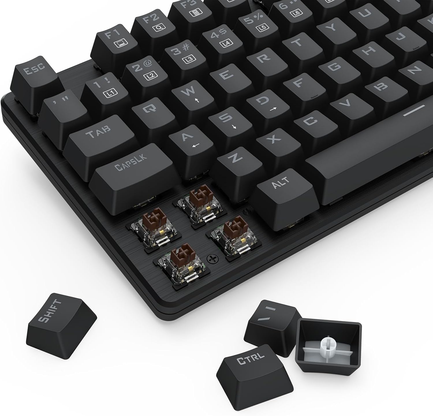 TECLADO MECÂNICO GAMER REDRAGON VALHEIM ILUMINAÇÃO RAINBOW PRETO SWITCH BROWN K608-R (PT-BROWN): imagem principal