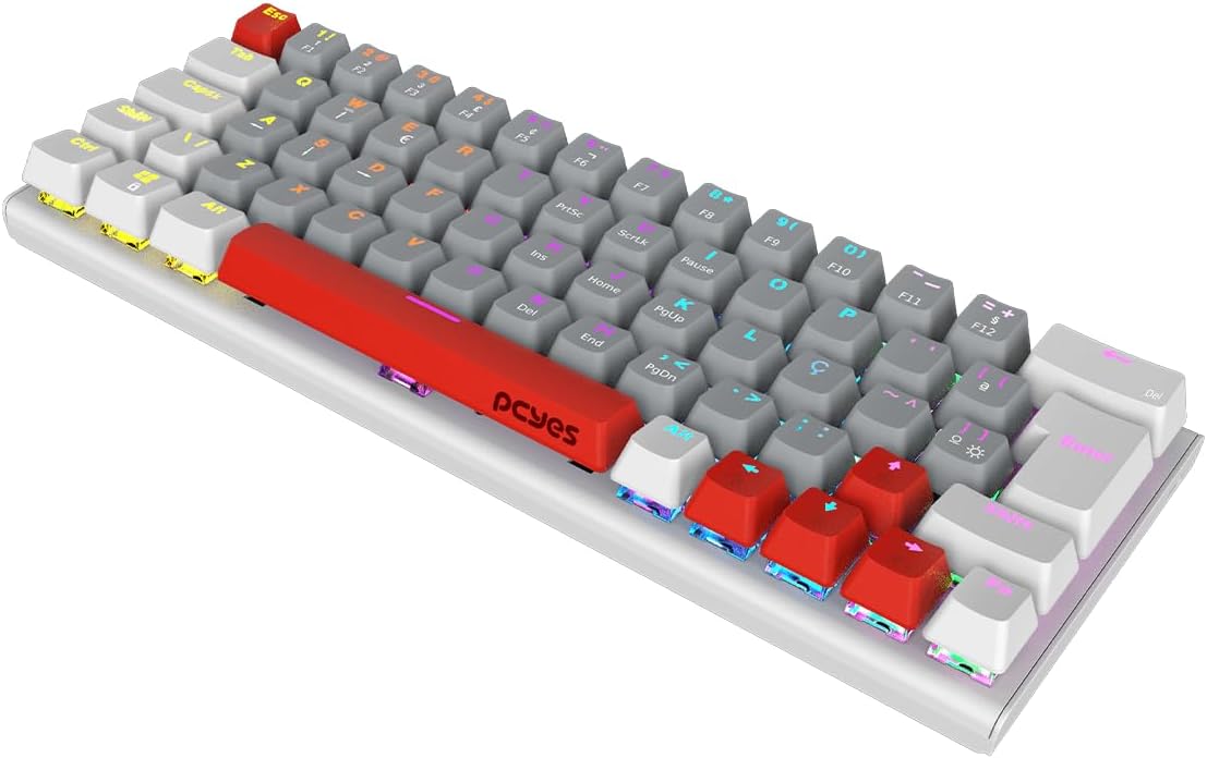 PCYES Teclado Mecânico 60% Kuromori White Ghost - Switch Blue - LED Rainbow - PTKMWG60BL: imagem adicional