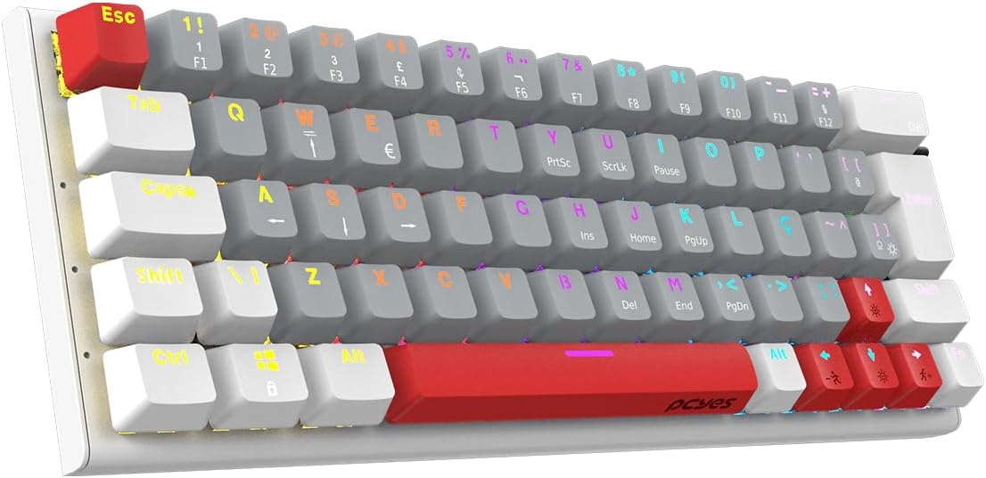PCYES Teclado Mecânico 60% Kuromori White Ghost - Switch Blue - LED Rainbow - PTKMWG60BL: imagem adicional
