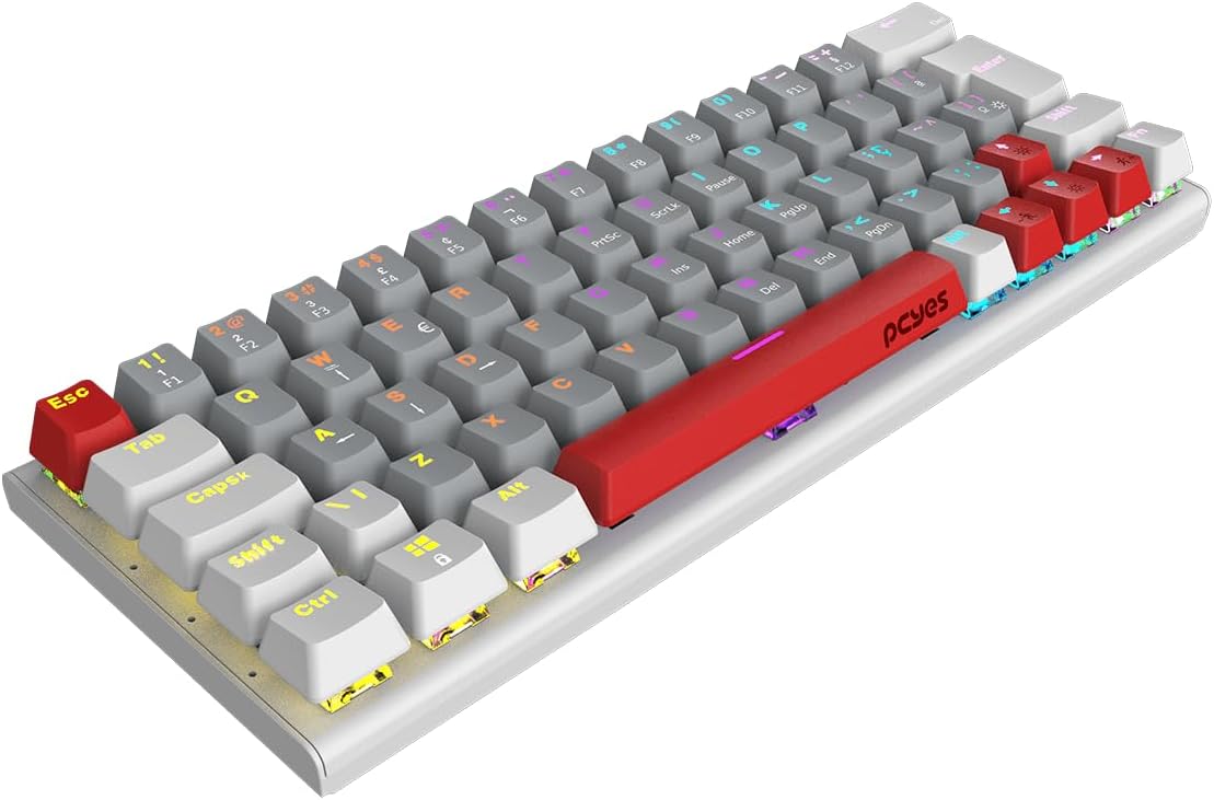 PCYES Teclado Mecânico 60% Kuromori White Ghost - Switch Blue - LED Rainbow - PTKMWG60BL: imagem adicional