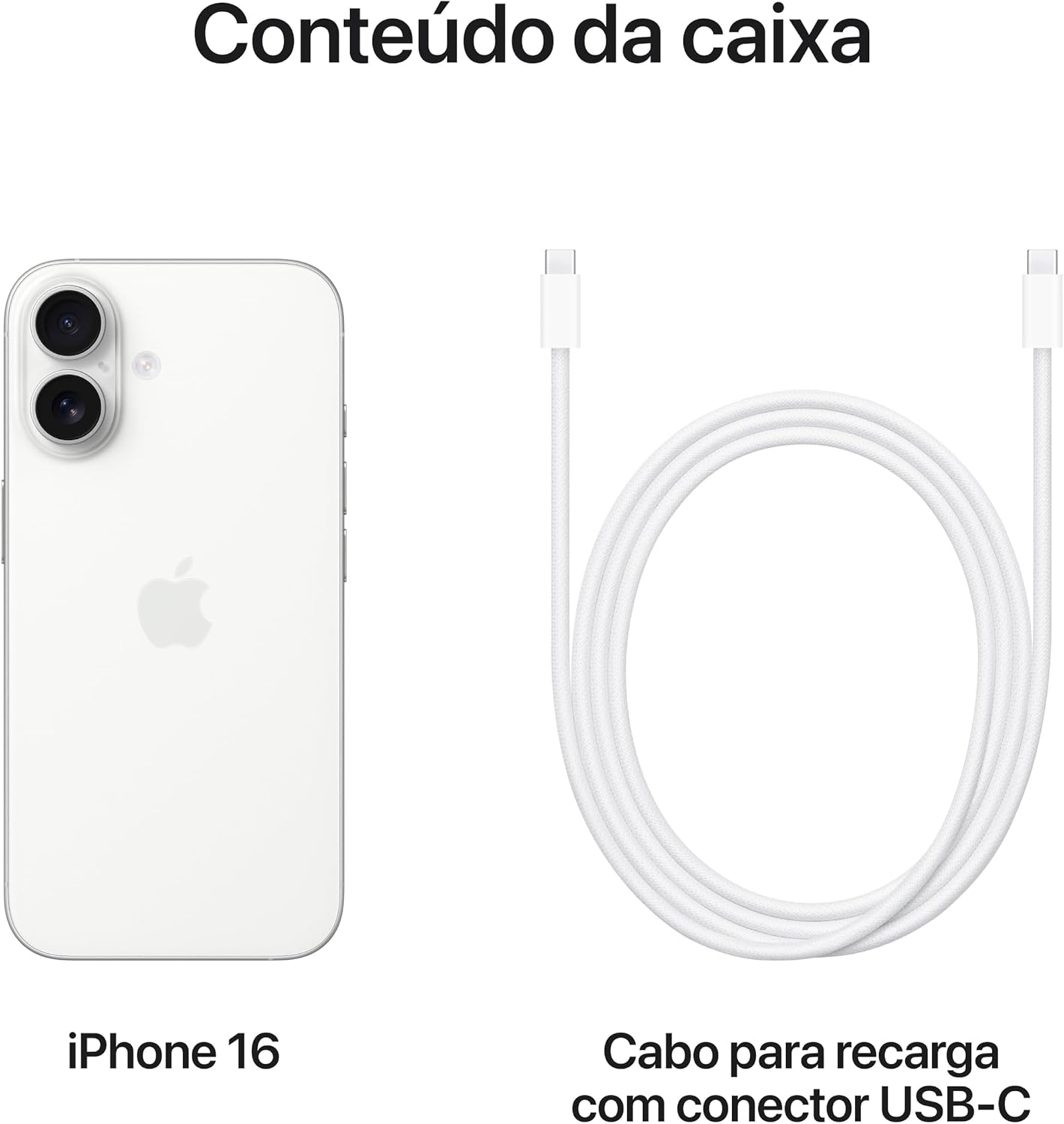 Apple iPhone 16 (256 GB) – Branco: imagem adicional