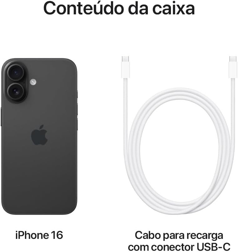 Apple iPhone 16 (128 GB) – Preto: imagem adicional