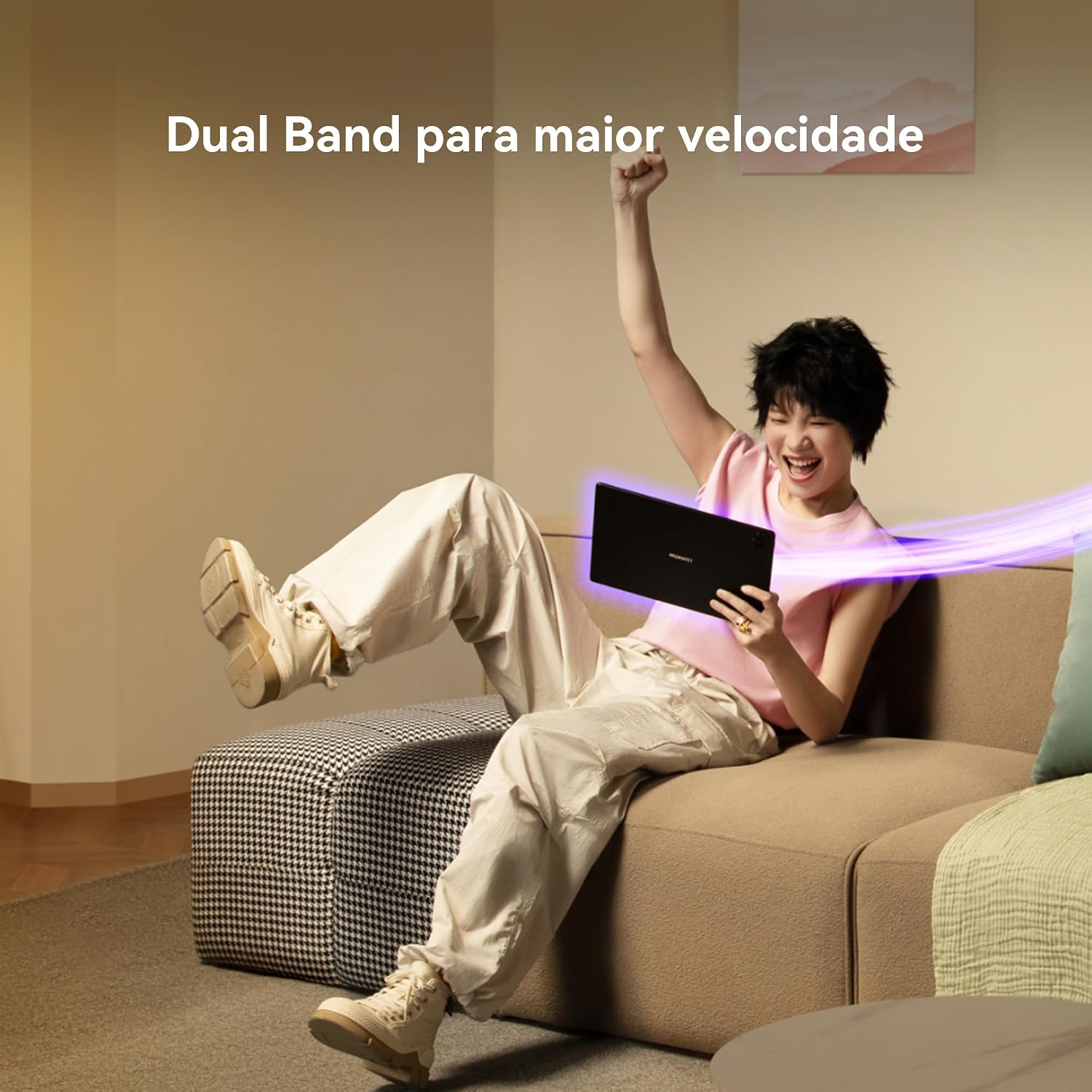 Roteador, HUAWEI WiFi BE3, Wifi 7, 3.6 Gpbs Dual-Band Wi-Fi 7, Visualização de Diagnóstico, Controle Parental, Branco: imagem principal