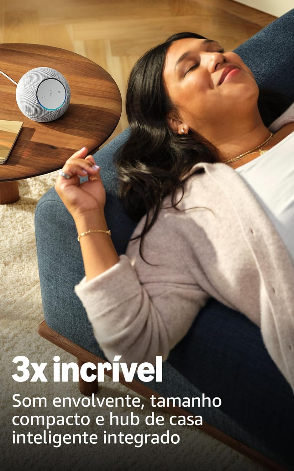 Amazon Echo Dot Max (Geração mais recente), smart speaker com Alexa, som envolvente e hub de casa inteligente integrado, ideal para sua sala de estar, Cor Grafite, com Acesso Antecipado à Alexa+: imagem adicional