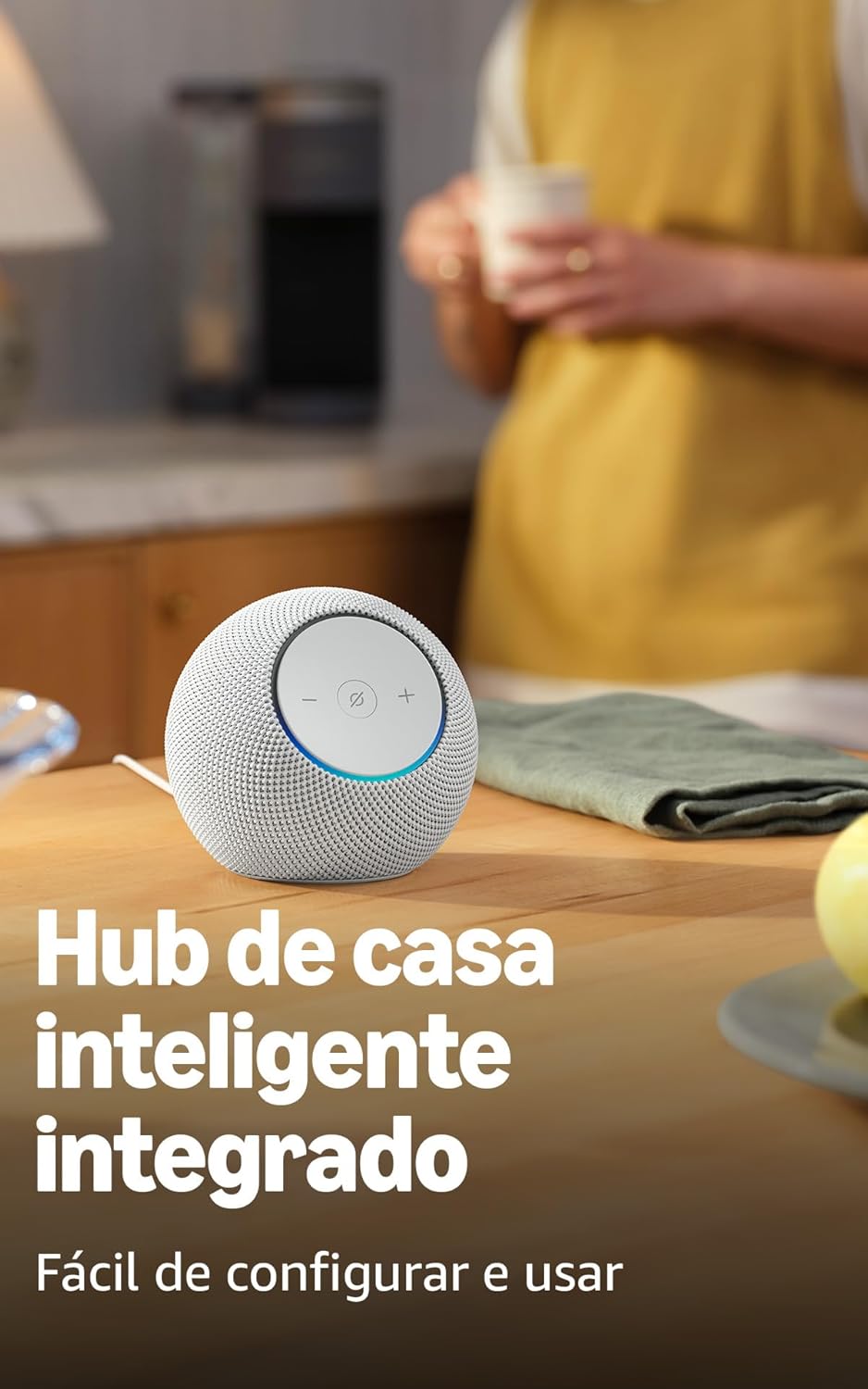 Amazon Echo Dot Max (Geração mais recente), smart speaker com Alexa, som envolvente e hub de casa inteligente integrado, ideal para sua sala de estar, Cor Grafite, com Acesso Antecipado à Alexa+: imagem adicional