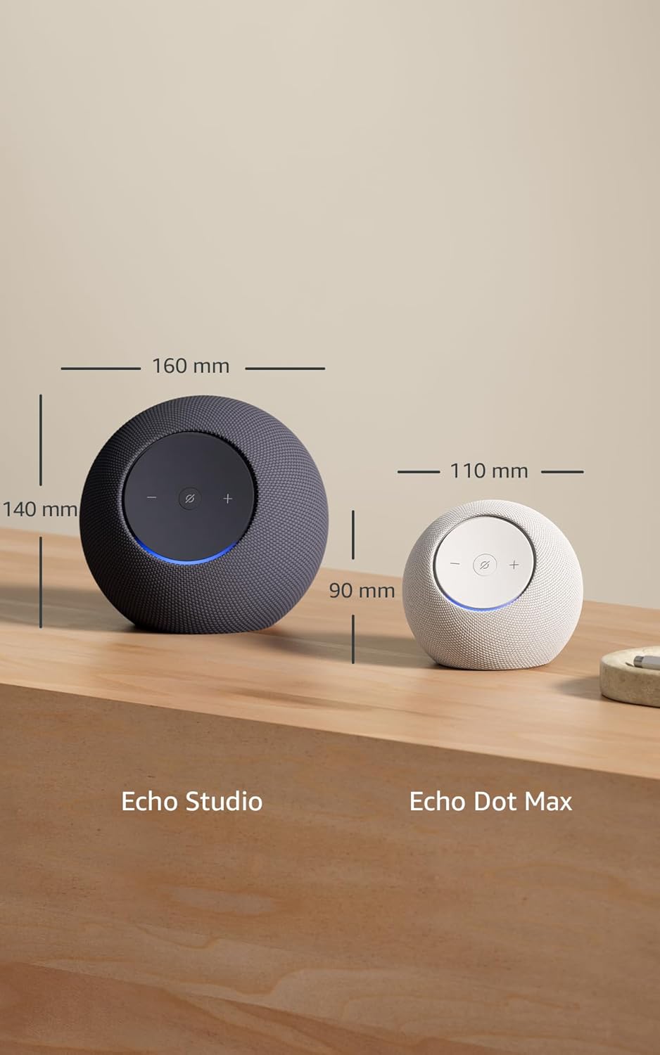 Amazon Echo Dot Max (Geração mais recente), smart speaker com Alexa, som envolvente e hub de casa inteligente integrado, ideal para sua sala de estar, Cor Grafite, com Acesso Antecipado à Alexa+: imagem adicional