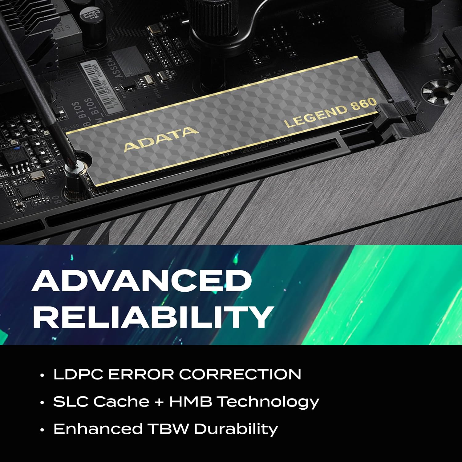 ADATA Legend 860 SSD NVMe M.2 2280 1TB PCIe Gen4, Leitura 6000MB/s, Gravação 5000MB/s: imagem adicional