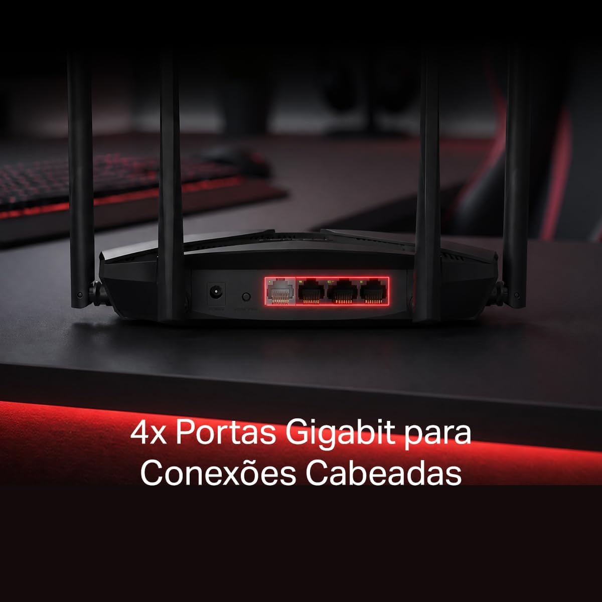 Mercusys MR80X V3 Roteador Wi-Fi 6 AX3000 Dual Band, 4 Portas Gigabit, 4 Antenas, EasyMesh, Cobertura de até 180 m² e Conexão para até 100 Dispositivos: imagem adicional