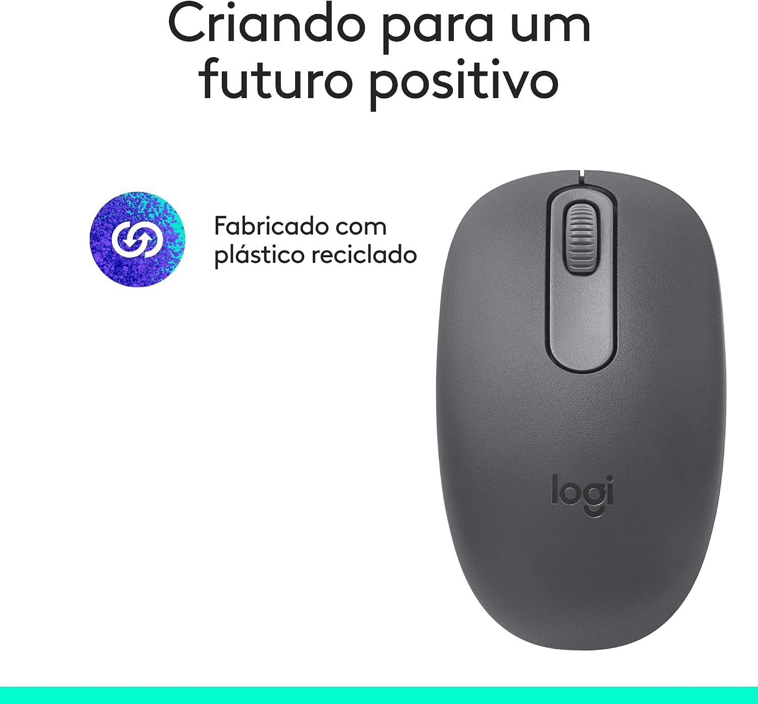 Mouse sem fio Logitech M196 com Conexão Bluetooth, Design Ambidestro Compacto, Rastreamento Preciso, Compatível com PC e Mac, Windows e macOS - Grafite: imagem adicional