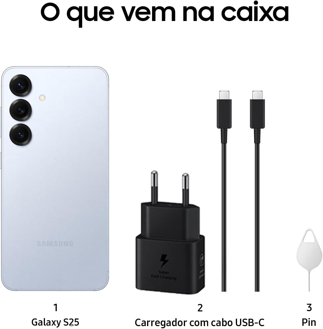 Celular Samsung Galaxy S25 5G, 256GB, 12GB RAM, Câmera Tripla de 50+12+10, Tela Grande de 6.2", Azul: imagem adicional